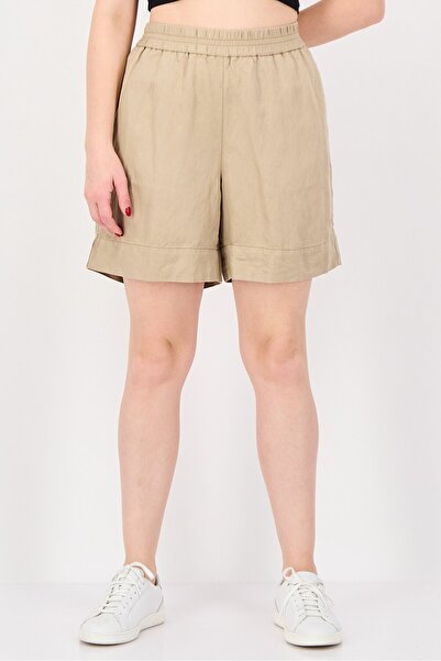 Gant Women Solid Basic Shorts, Dark Beige