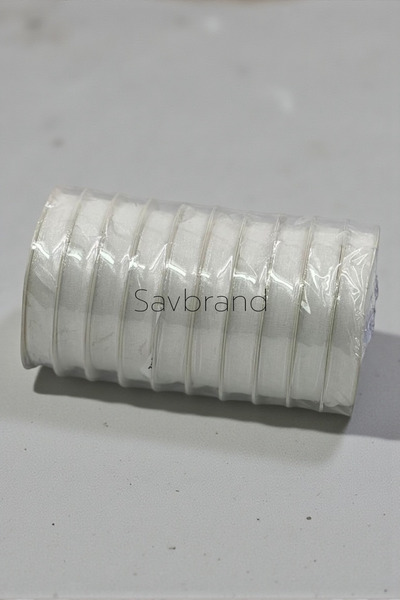 SavBrand Panglică din organza de 1 cm – 10 role (total 200–250 metri)