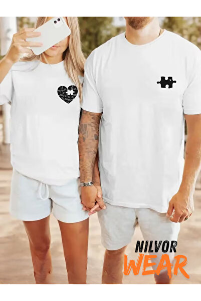 Nilvor Unisex Puzzle Heart Complete Pre-Printed Lover Couple Combination Desi...