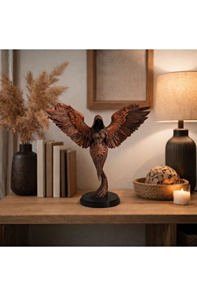 MayLoras Design Kanatlı Melek Biblo / Eskitme - Bakır Rustik Modern Dekoratif...