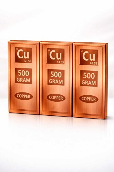 W-Design 3 adet Lama Bakır 99,99 Cu 500 Gr+500 Gr+500 Gr Toplam 1500 Gr