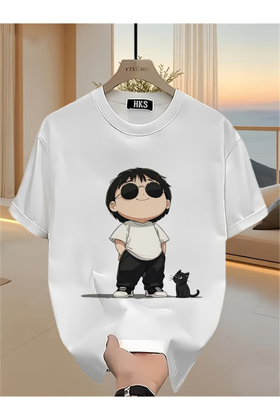 GHZAL Home Collection Unisex men's/women's size custom printed oversized cott...