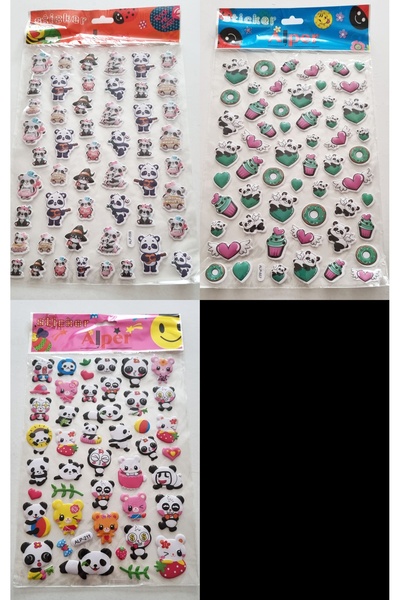 Modellino Emboss Sticker Labels 30X17Cm Emoji Heart Animals Flag Fruits Smile...