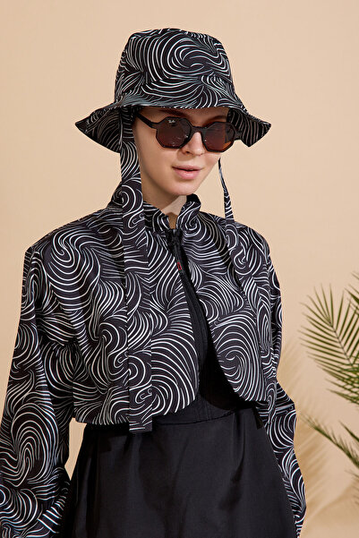 GAVLİA Women's Hijab Swimsuit 5-Piece Set - Half-Covering Zippered..