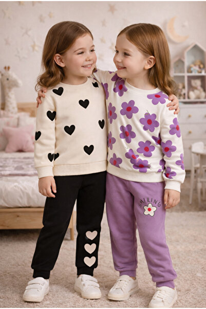 Melodikids طقم بناتي من قطعتين قطنيتين (علوي وسفلي)