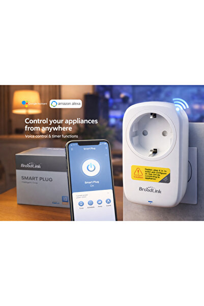 Broadlink Akıllı Kablosuz Sesli Komutlu Zamanlayıcı Wifi Akıllı Priz Telefon ...