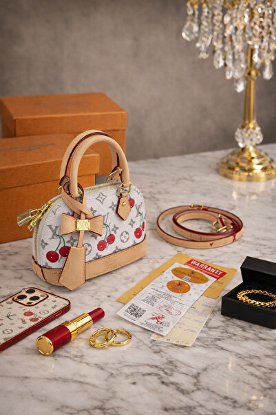 BARAQA Small (mini) handbag with cherry print