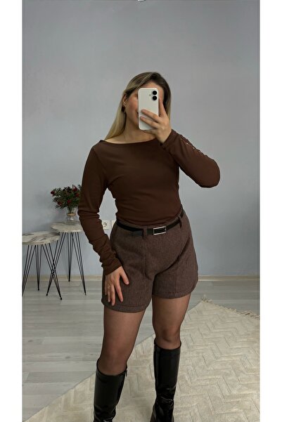 ElifÇakıl KEMERLİ KAŞE ŞORT