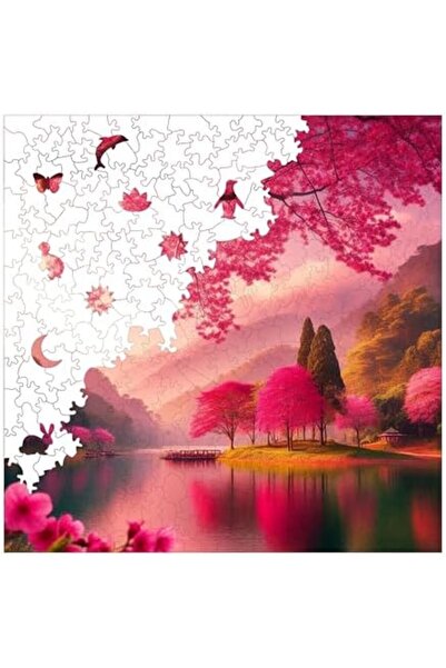 Yıldızan Storesellm - Ahşap Puzzle Yetişkinler için - Sakura Huzuru Benzersiz...