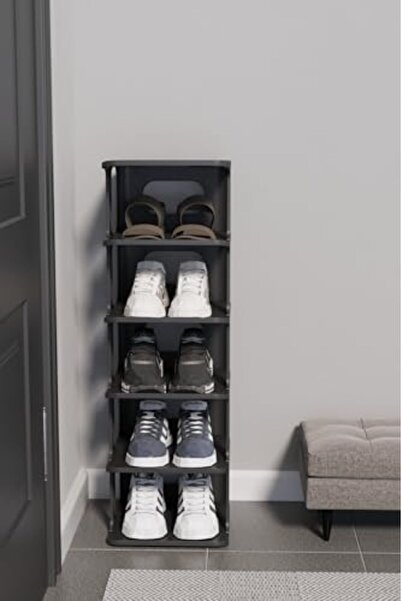 Nacario رف أحذية بلاستيكي أسود من 5 طبقات من NrcrioShop Life MIT1275 1201248