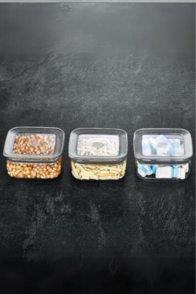 Nacario Nrcrioshop Vp-327 Square 3X350 ml Storage Container (8), Transparent ...