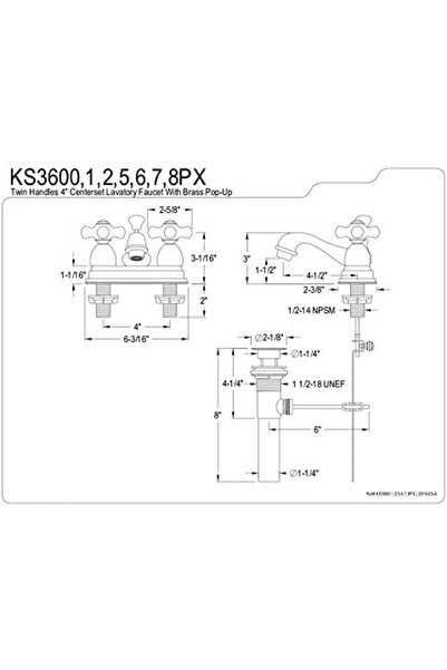 Nacario Nrcrioshop Ks3601Px Restoration Porcelain Cross Strappy 4 Inch Lavato...