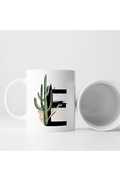 Yıldızan Esnshop Letter E Printed Floral Patterned Decorative Initial Letter ...