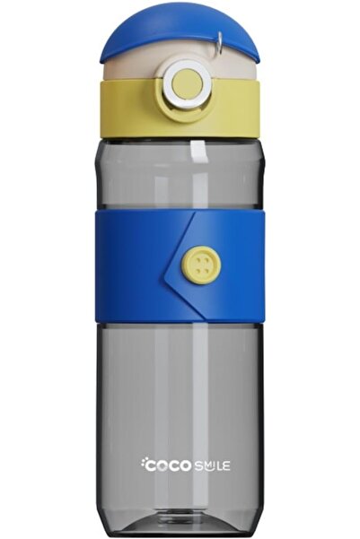 Nacario NrcrioShop Cocosmile زجاجة مياه للأطفال من السيليكون سعة 580 مل مع زر...