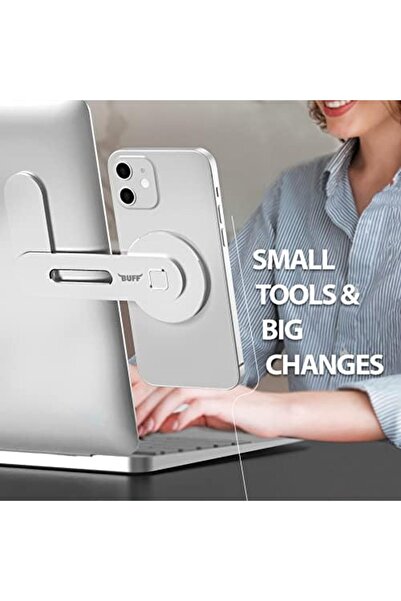 Yıldızan Storesellm BL16 MagSafe Uyumlu Laptop Telefon Tutucu Gümüş, Mıknatıs...