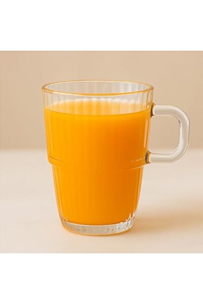 Nacario كوب زجاجي بمقبض من نركريوشوب |   مجموعة من 4 أكواب للمشروبات الباردة ...