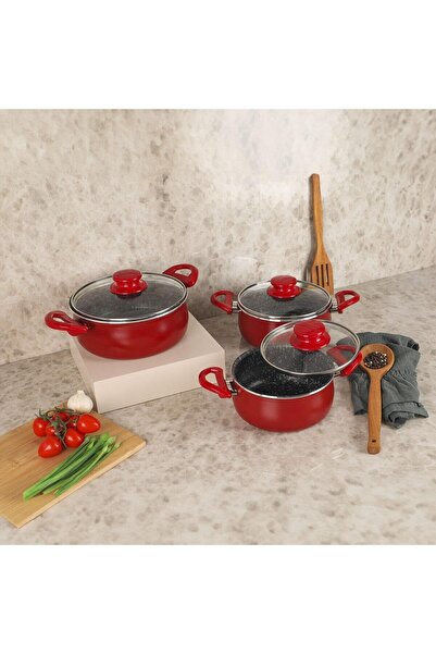 Nacario Nrcrioshop Bronx 6 Piece Casserole Set Red 1201248