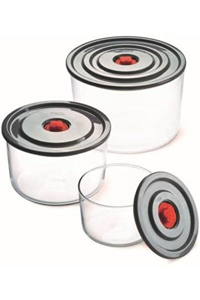 Nacario مجموعة NrcrioShop من 3 حاويات تخزين زجاجية مستديرة من البوروسيليكات، ...