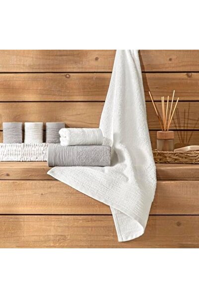 Nacario Nrcrioshop Lume 6-Piece Cotton Towel Set White Gray 1201248