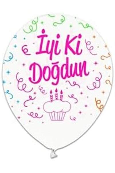 Nacario Nrcrioshop 6 Pieces Happy Birthday Printed Colorful Balloons 1201248