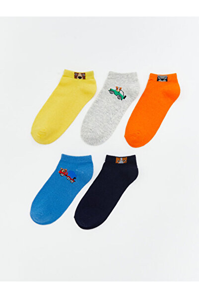 LC Waikiki Sparkling Choices Embroidered Boys' Bootie Socks 5-Piece from Shin...