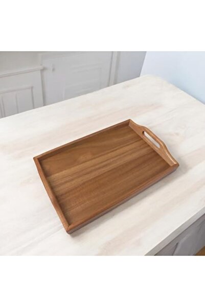Nacario Nrcrioshop Acacia Wood Rectangular Presentation Tray, Wooden Tea, Cof...
