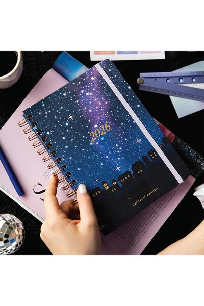 Nacario NrcrioShop 2026 A5 أجندة أسبوعية ملونة حلزونية الشكل لمدة 12 شهرًا - ...