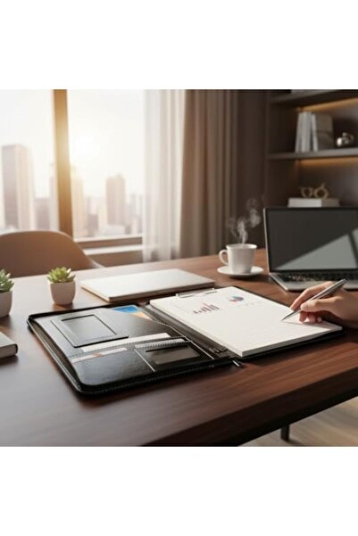 Nacario NrcrioShop Premium جلد Sekre شبشب - حامل مستندات بقفل، منظم مع حجرة ل...