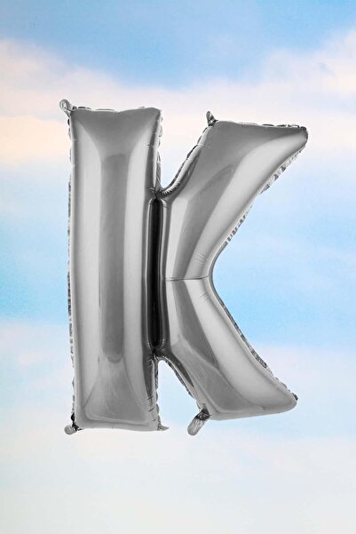 Nacario Nrcrioshop Letter K Silver Foil Balloon 100 cm 40 Inch 1 Meter Silver...