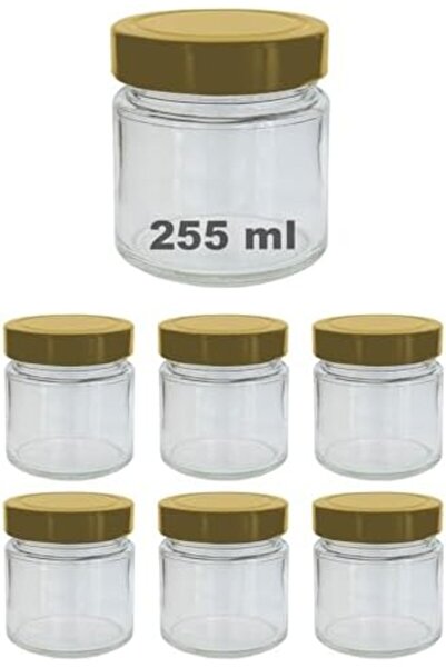 Yıldızan Esnshop 255 ml Jar with Metal Deep Lid 255 Cc Transparent Jam, Marma...