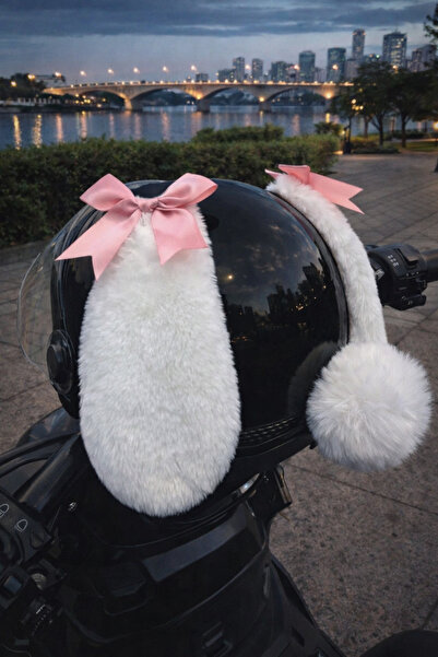 Beta kask kulagi peluş kask süsü aksesuar