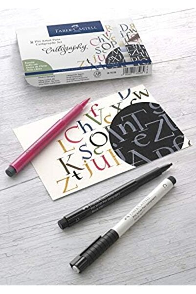 Nacario Nrcrioshop Calligraphy Drawing Pen Set of 8, 2 mm Cut Tip, Permanent ...