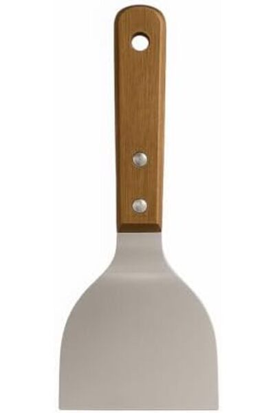 Nacario Nrcrioshop Wooden Strappy Stainless Steel Spatula – 24cm Slanted Mult...
