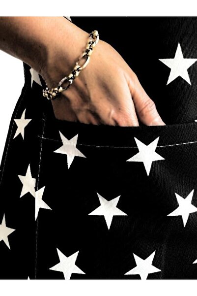 Nacario Nrcrioshop Pocketed Waterproof Black Kitchen Apron Starry 1201248