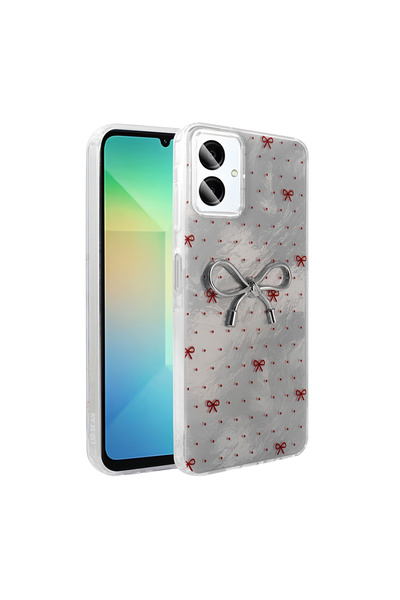 Ceponya Galaxy A06 Case Shiny Happy Silicone Cover with Camera Protrusion and...