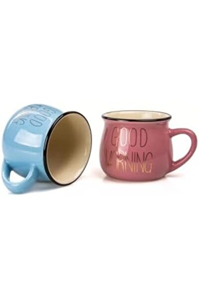 Nacario Nrcrioshop 2-Piece Porcelain Mug Set with Good Morning Written on It,...