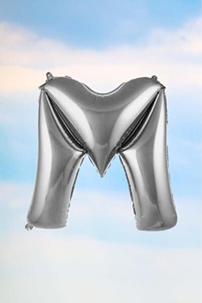 Nacario NrcrioShop بالون فضي على شكل حرف M 100 سم 40 بوصة 1 متر فضي 1201248