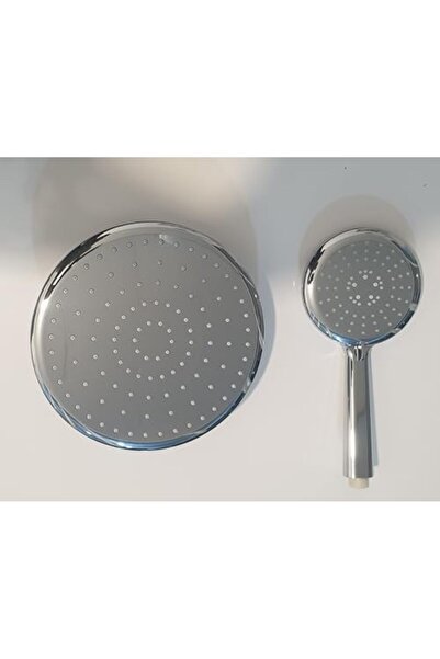 Nacario Nrcrioshop Chrome Overhead Shower and Hand Shower Head Set 1201248