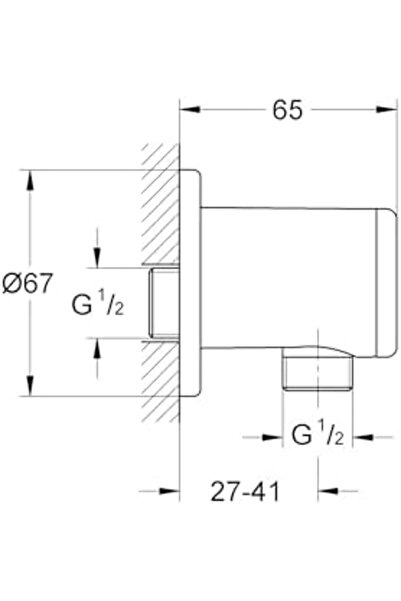 Nacario Nrcrioshop Hand Shower Outlet, Compatible with Shower Hoses 1 and 2″ ...