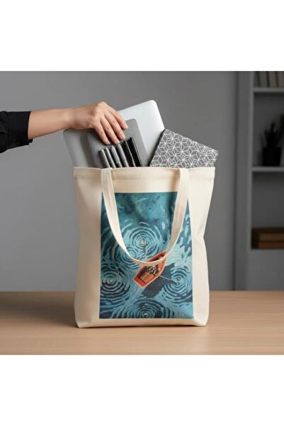 esplendor Espshopx 100% Natural Canvas Bellows Printed 280Gr. Shoulder and Ha...