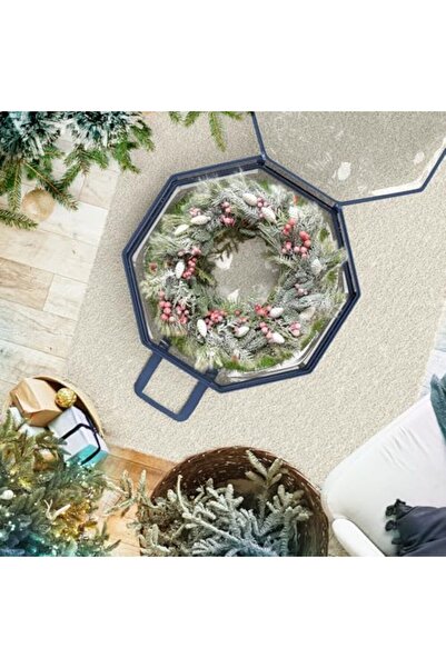 Yıldızan Esnshop Hearth & Harbor Wreath Storage Container - Clear Wreath Stor...