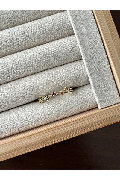 ringbox Gold Multicolor Wavy Ring