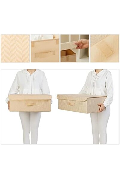 Yıldızan Esnshop Beige Box with Lid 48 X 40 X 19 cm 1209132