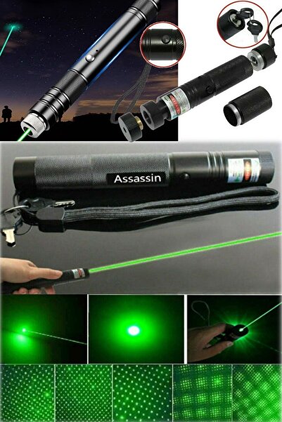 ozbience Şarjlı Yeşil Lazer Anahtarlı, Balon Patlatıcı, Paslanmaz Çelik Güvenli