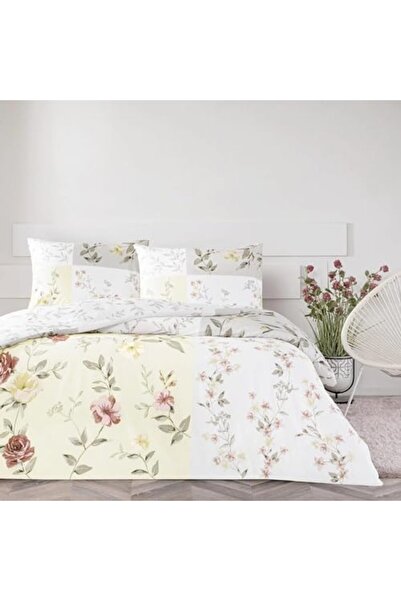 Nacario Nrcrioshop Sandra Colorful Stencil Cotton Duvet Cover Set, Ecru, Sing...