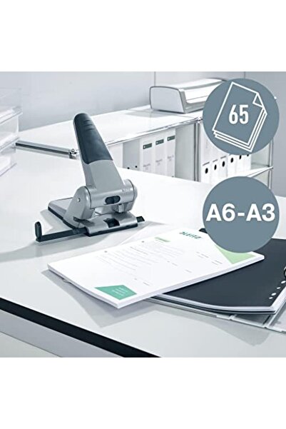 Nacario مثقب ورق معدني قوي من NrcrioShop، أسود، سعة 65 ورقة، مع قضيب تحديد ال...