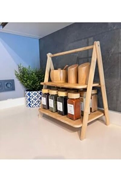 Nacario Nrcrioshop 2-Tier Rectangular Bamboo Serving Presentation Set Large S...