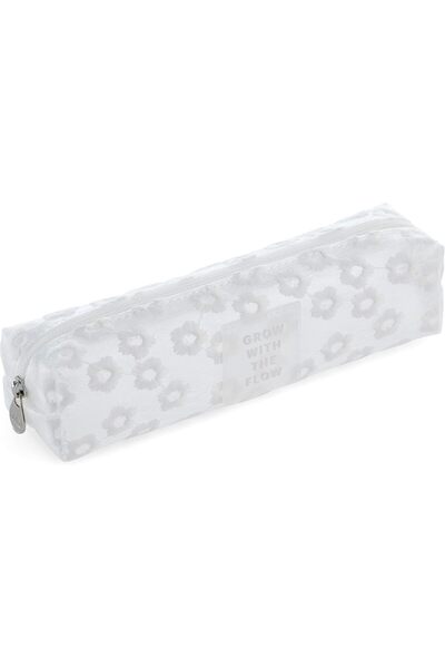 Nacario Nrcrioshop Pen Bag Sir Mr White Flower Embroidered 1201248