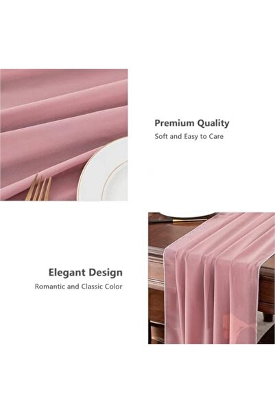 Nacario شريط طاولة رومانسي ريفي من القماش الشفاف من NrcrioShop، مقاس 68.5 × 3...