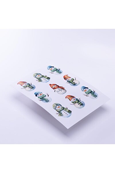 Nacario ملصق بتصميم رجل الثلج من نركريوشوب، مقاس A5، قطعتان 1201248